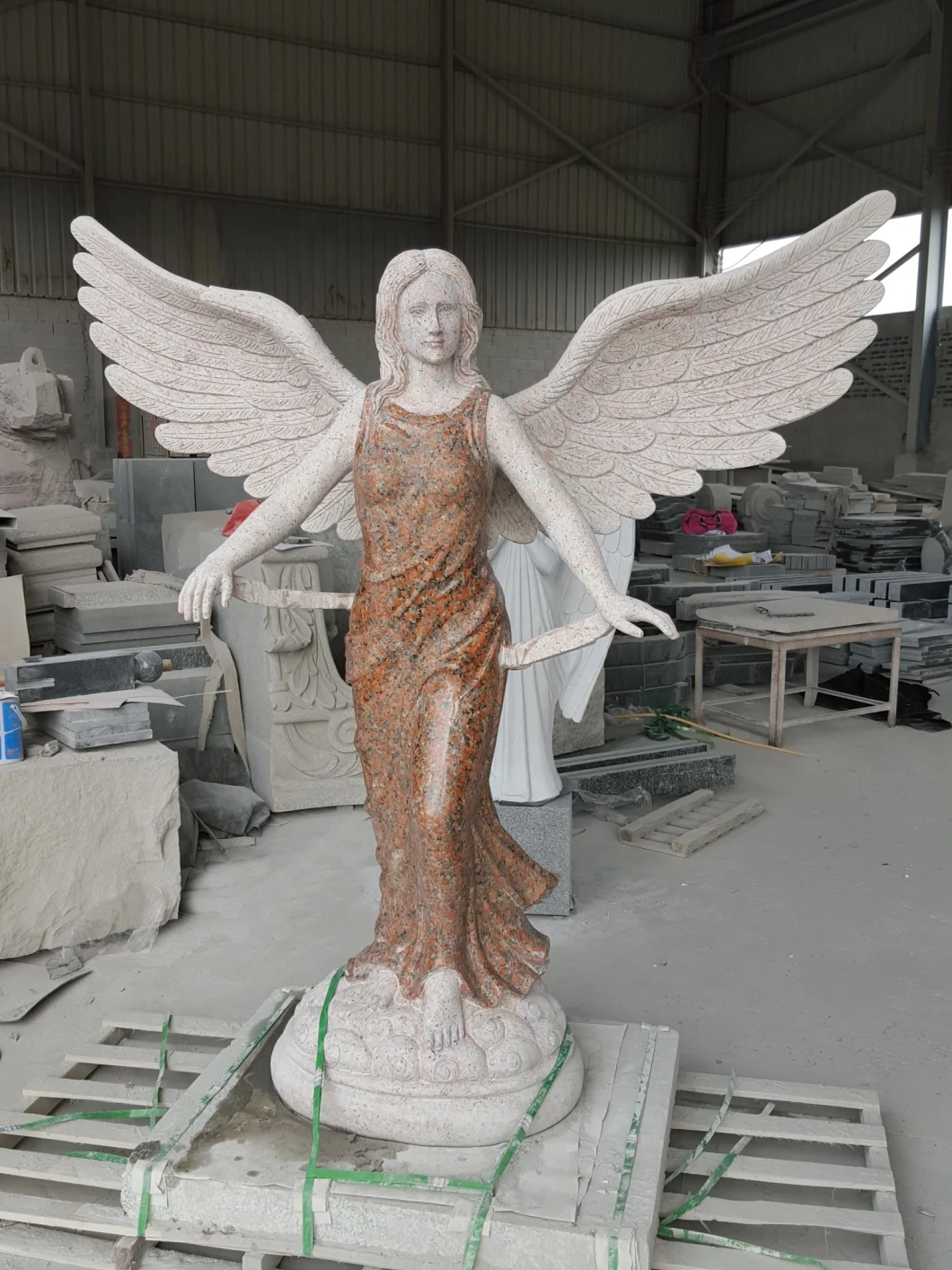 Custom Outdoor Graveyard Memorial Granite Headstone Marble Angel Statue Tombstone