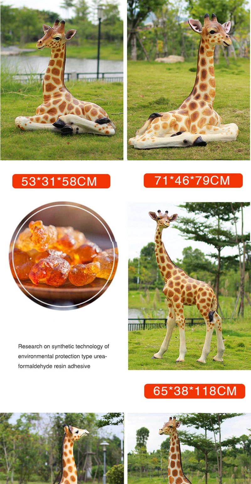 Fiberglass Wind Jungle Safari Animal Lion Giraffe Elephant Sculpture Statue for Sale