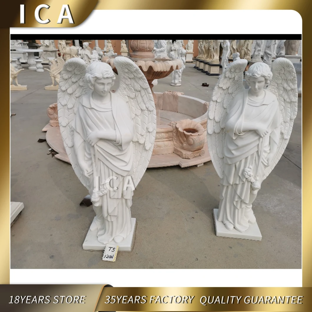 Western Marble Stone Angel Heart Headstone Monument Tombstone