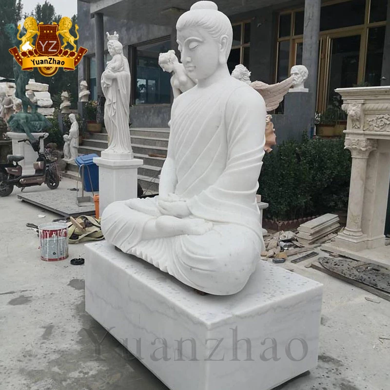 Life Size Buddha Statue Religious Eastern Seated Natural Eastern Marble Buddha Sculpture