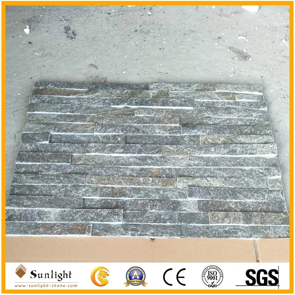 Natural China Green Quartzite Culture Stone for Wall Cladding