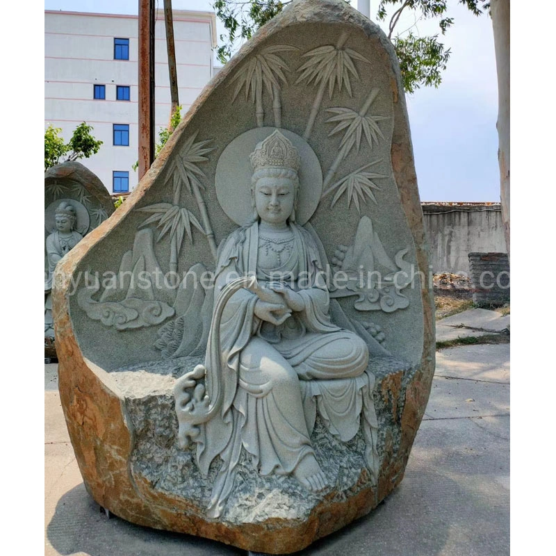 Hand Carved Stone Buddha Sculpture