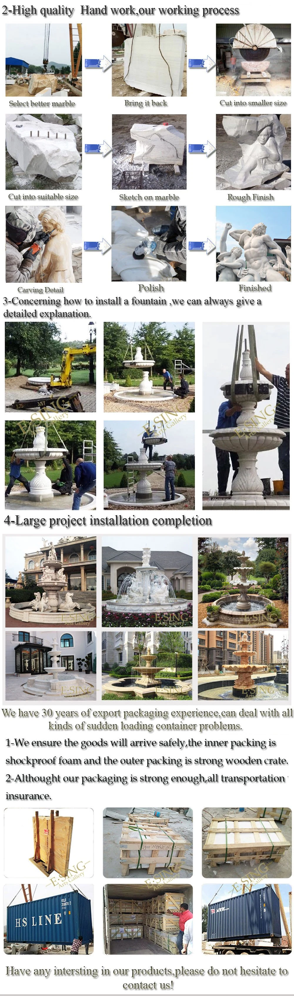 Hot Selling Garden Customized Marble Water Wall Fountain