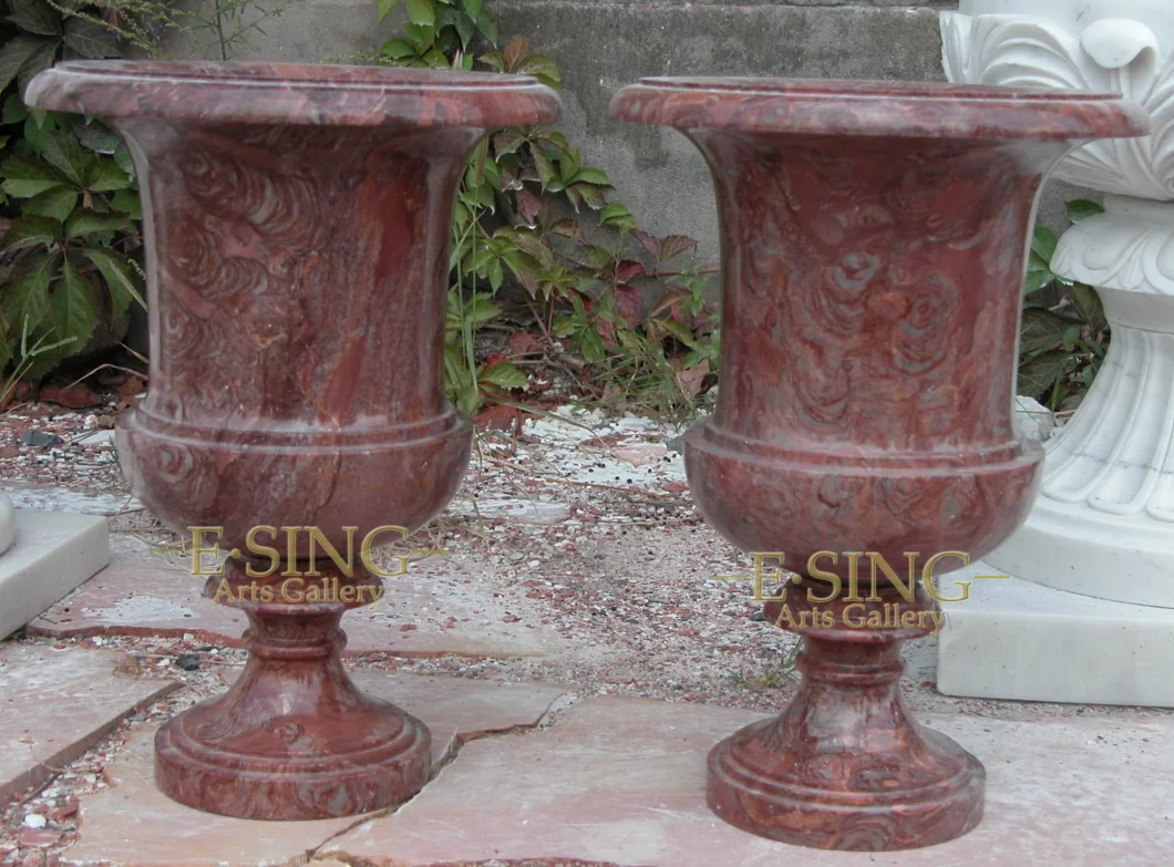 Wholesale Polished Home Goods Decorative Marble Garden Flowerpot